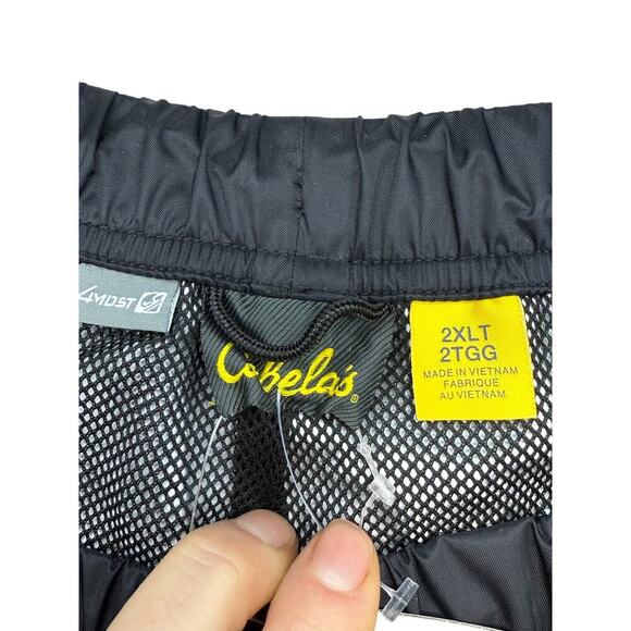 New with Tags Cabela's Black Rain Stopper Pants 2XLT - Picture 6 of 7